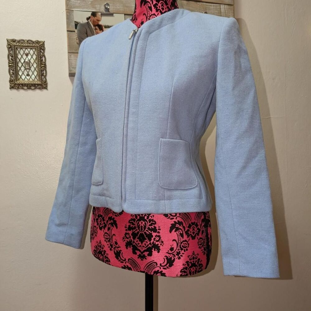 vintage chadwicks Women's Blue wool blend blazer